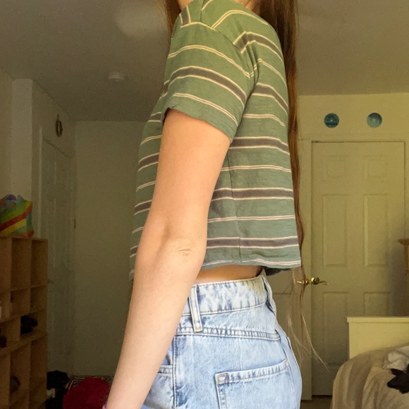 American eagle crop stripe tee - Picture 2 of 3